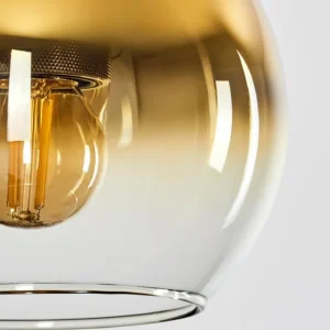 hofstein Suspension Verre 15 cm Koyoto Acier inoxydable, Noir, 1 lumière* Lampes En Verre