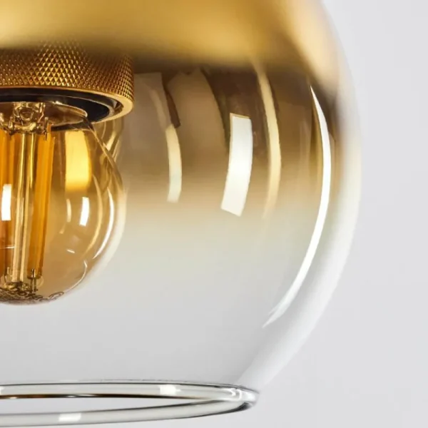 hofstein Suspension Verre 15 cm Koyoto Or, Noir, 1 lumière* Lampes En Verre
