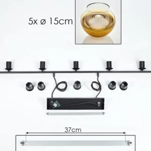 hofstein Suspension Verre 15 cm Koyoto, 5 lumières* Lampes En Verre