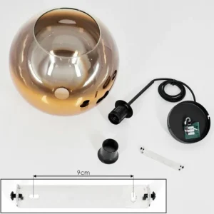 hofstein Suspension Verre 25 cm Koyoto Or, Clair, 1 lumière* Lampes En Verre