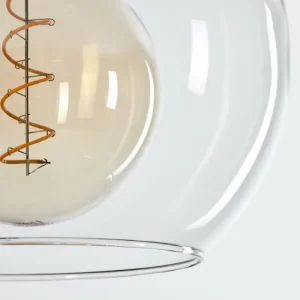 hofstein Suspension Verre 25 cm Koyoto Or, Noir, 1 lumière* Lampes En Verre