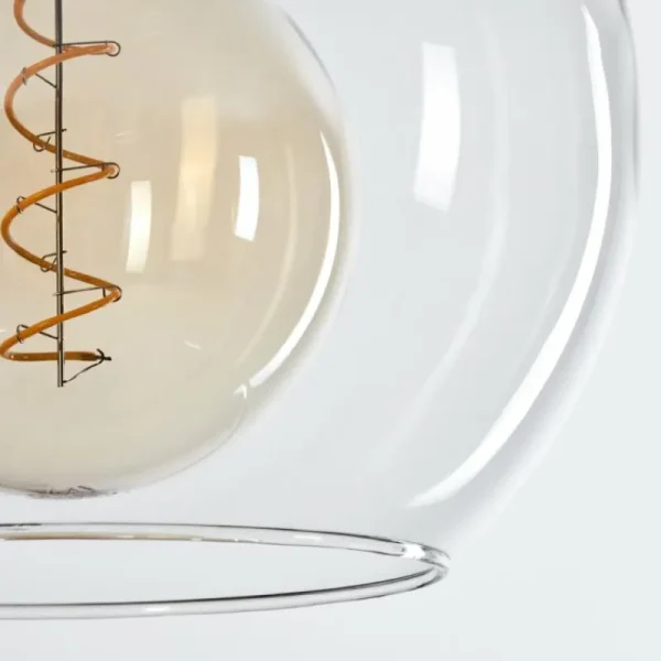 hofstein Suspension Verre 25 cm Koyoto Vieux laiton, 1 lumière* Lampes En Verre