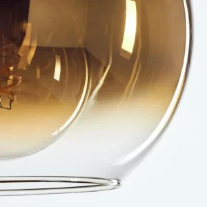 hofstein Suspension Verre 20 cm Koyoto Acier inoxydable, Noir, 1 lumière* Lampes En Verre
