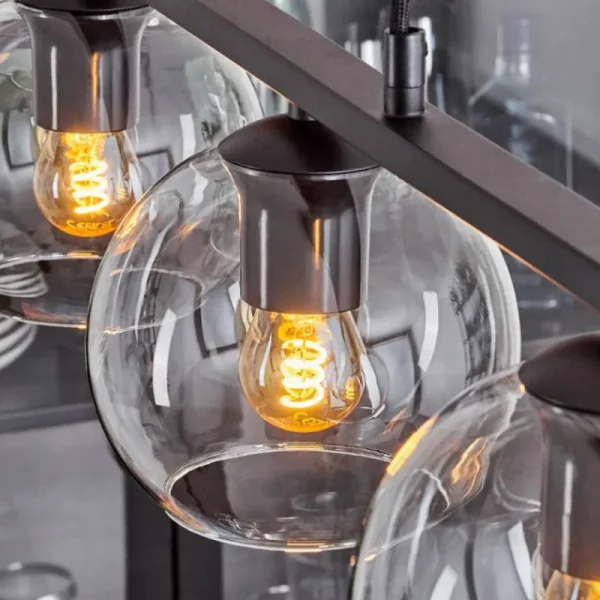 hofstein Suspension Verre 15 cm Koyoto Clair, 5 lumières* Lampes En Verre