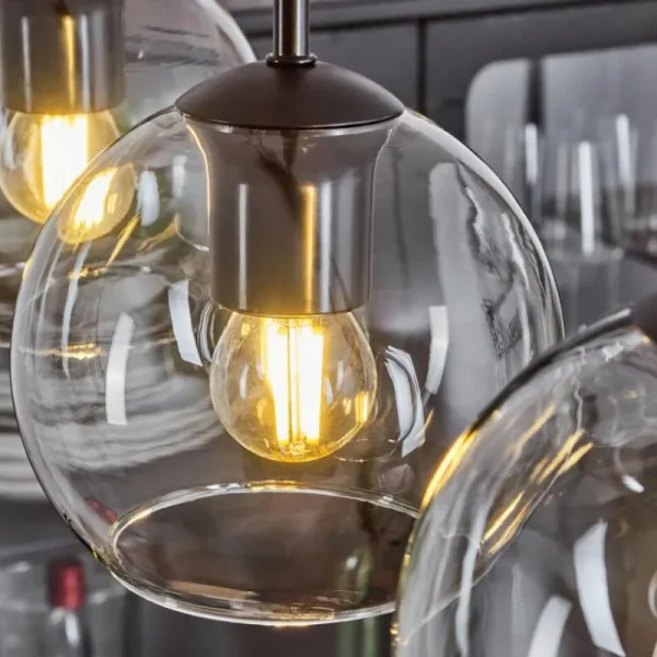hofstein Suspension Verre 15 cm Koyoto Clair, 4 lumières* Lampes En Verre