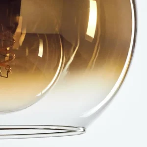 hofstein Suspension Verre 20 cm Koyoto Noir, Argenté, 1 lumière* Lampes En Verre