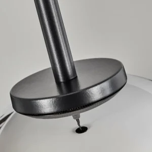 hofstein Suspension Verre 15 cm Koyoto Acier inoxydable, Noir, 1 lumière* Lampes En Verre