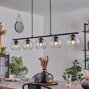 hofstein Suspension Verre 15 cm Koyoto Clair, 5 lumières* Lampes En Verre