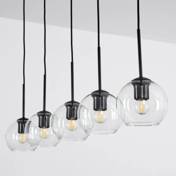 hofstein Suspension Verre 15 cm Koyoto Clair, 5 lumières* Lampes En Verre
