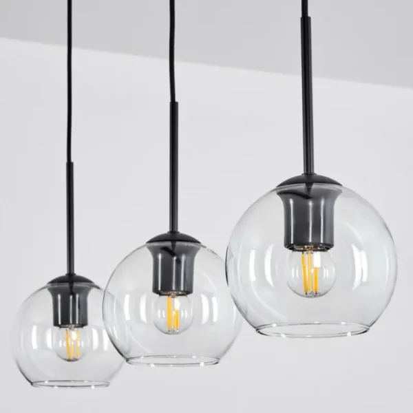 hofstein Suspension Verre 15 cm Koyoto Clair, 3 lumières* Lampes En Verre