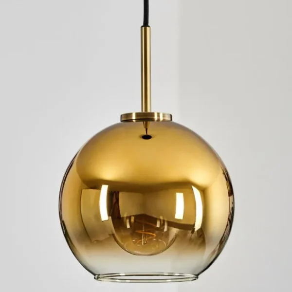 hofstein Suspension Verre 20 cm Koyoto Vieux laiton, 1 lumière* Lampes En Verre