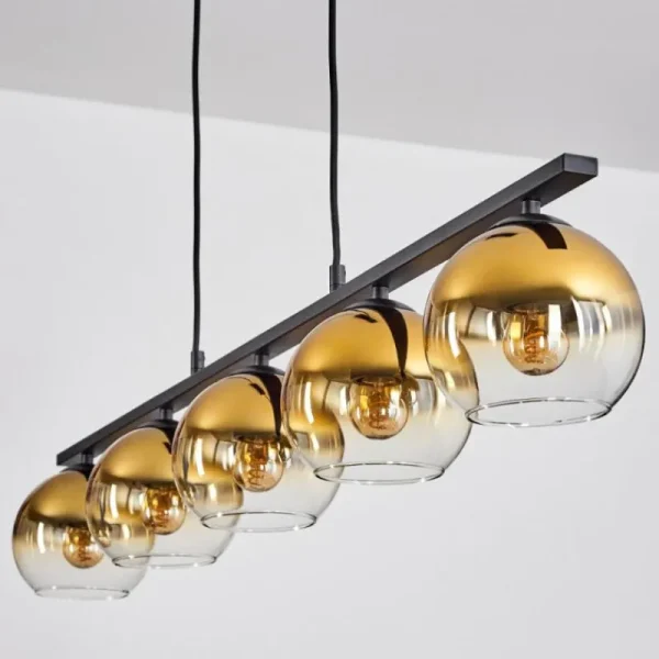 hofstein Suspension Verre 15 cm Koyoto, 5 lumières* Lampes En Verre