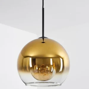 hofstein Suspension Verre 25 cm Koyoto Or, Clair, 1 lumière* Lampes En Verre