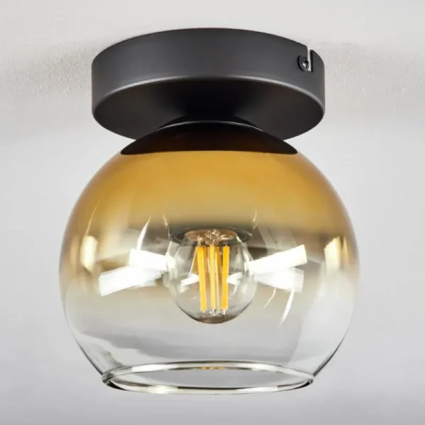 hofstein Suspension Verre 15 cm Koyoto Or, Clair, 1 lumière* Lampes En Verre