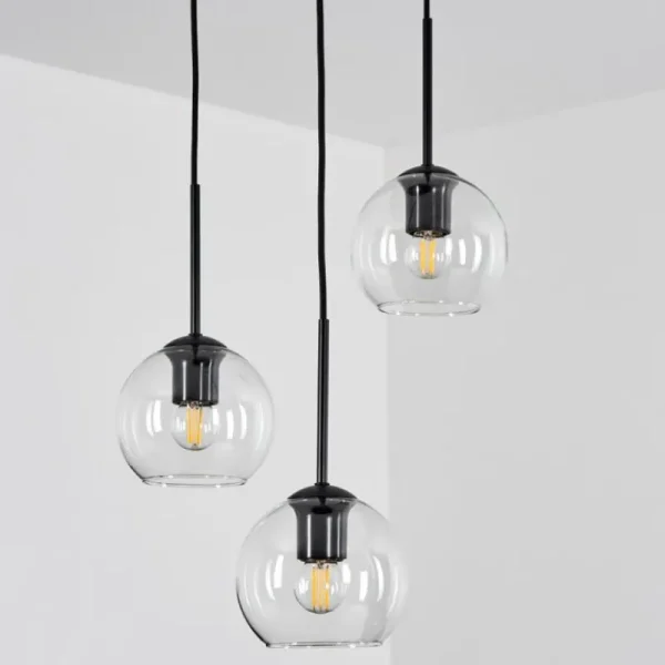 hofstein Suspension Verre 15 cm Koyoto Clair, 3 lumières* Lampes En Verre
