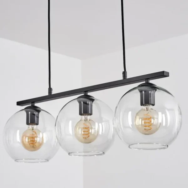 hofstein Suspension Verre 20 cm Koyoto Clair, 3 lumières* Lampes En Verre