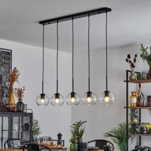 hofstein Suspension Verre 15 cm Koyoto Clair, 5 lumières* Lampes En Verre