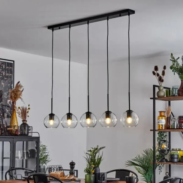 hofstein Suspension Verre 15 cm Koyoto Clair, 5 lumières* Lampes En Verre