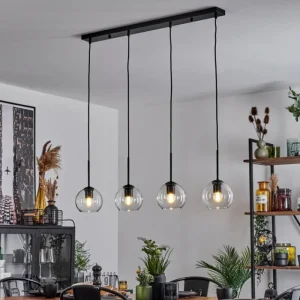 hofstein Suspension Verre 15 cm Koyoto Clair, 4 lumières* Lampes En Verre