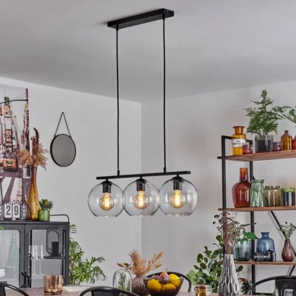 hofstein Suspension Verre 20 cm Koyoto Clair, 3 lumières* Lampes En Verre