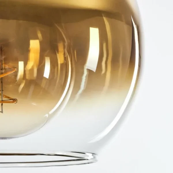 hofstein Suspension Verre 25 cm Koyoto Or, Clair, 2 lumières* Lampes En Verre