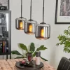 hofstein Suspension Verre 15 cm Lauden Chrome, Fumé, 3 lumières* Lampes Modernes
