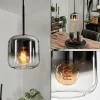 hofstein Suspension Verre 15 cm Lauden Chrome, Clair, Fumé, 1 lumière* Lampes Modernes