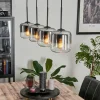 hofstein Suspension Verre 15 cm Lauden Chrome, Clair, Fumé, 4 lumières* Lampes Modernes