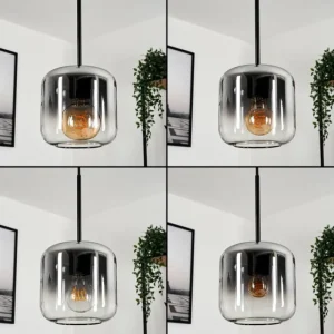 hofstein Suspension Verre 15 cm Lauden Clair, Fumé, 1 lumière* Lampes Modernes