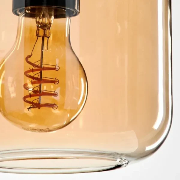 hofstein Suspension Verre 15 cm Lauden Ambre, 1 lumière* Lampes En Verre