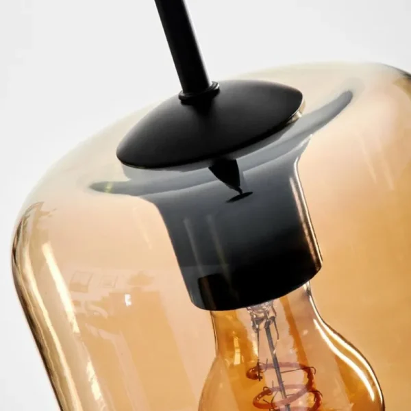 hofstein Suspension Verre 15 cm Lauden Ambre, 1 lumière* Lampes En Verre