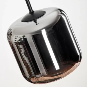hofstein Suspension Verre 15 cm Lauden Chrome, Fumé, 5 lumières* Lampes Modernes