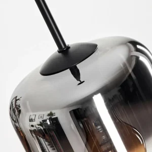 hofstein Suspension Verre 15 cm Lauden Chrome, Clair, Fumé, 1 lumière* Lampes Modernes