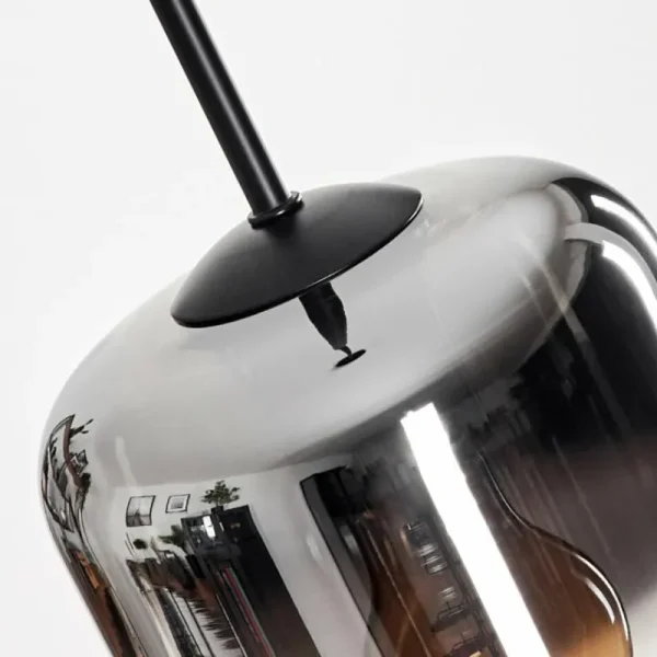 hofstein Suspension Verre 15 cm Lauden Chrome, Clair, Fumé, 1 lumière* Lampes Modernes