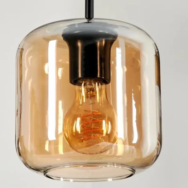 hofstein Suspension Verre 15 cm Lauden Ambre, 1 lumière* Lampes En Verre