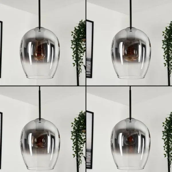 hofstein Suspension Verre 20 cm Vevino Clair, Fumé, 1 lumière* Lampes Modernes