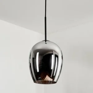 hofstein Suspension Verre 20 cm Vevino Chrome, Fumé, 1 lumière* Lampes Modernes