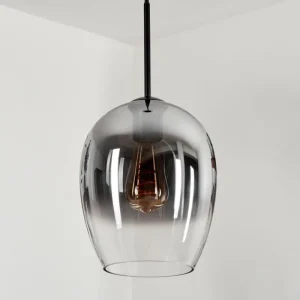 hofstein Suspension Verre 20 cm Vevino Clair, Fumé, 1 lumière* Lampes Modernes