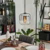 hofstein Suspension Verre 20cm Lauden Chrome, Clair, Fumé, 1 lumière* Lampes Modernes