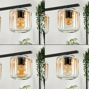hofstein Suspension Verre 15cm Lauden Clair, 4 lumières* Lampes En Verre