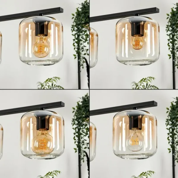 hofstein Suspension Verre 15cm Lauden Clair, 4 lumières* Lampes En Verre