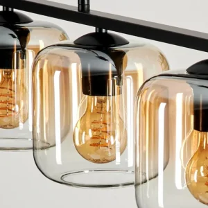 hofstein Suspension Verre 15cm Lauden Clair, 4 lumières* Lampes En Verre