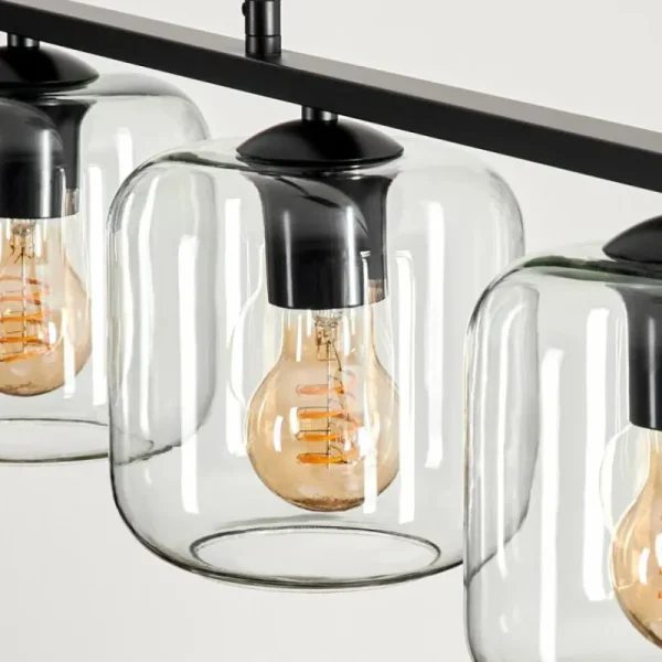 hofstein Suspension Verre 15cm Lauden Clair, 4 lumières* Lampes En Verre