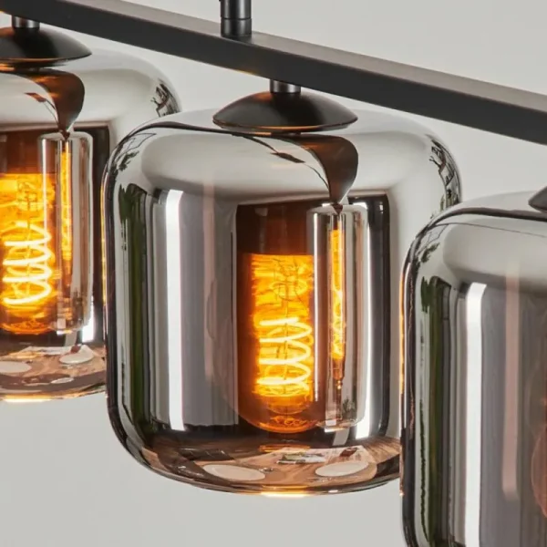hofstein Suspension Verre 15cm Lauden Fumé, 4 lumières* Lampes Modernes