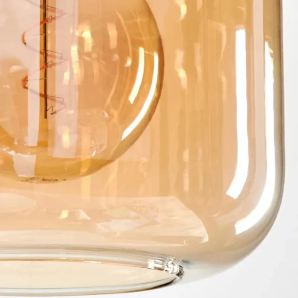 hofstein Suspension Verre 25cm Lauden Ambre, 1 lumière* Lampes En Verre