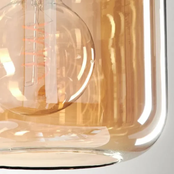 hofstein Suspension Verre 20cm Lauden Ambre, 1 lumière* Lampes En Verre