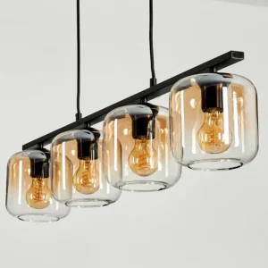 hofstein Suspension Verre 15cm Lauden Clair, 4 lumières* Lampes En Verre