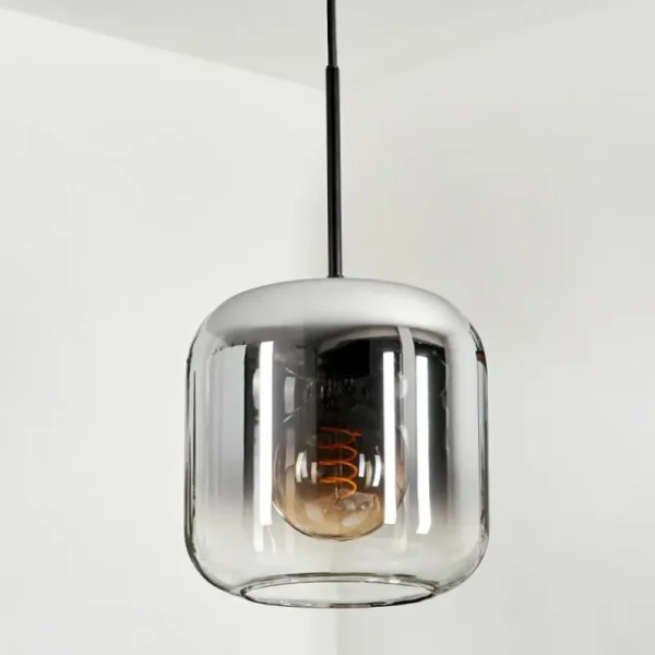 hofstein Suspension Verre 20cm Lauden Clair, Fumé, 1 lumière* Lampes Modernes