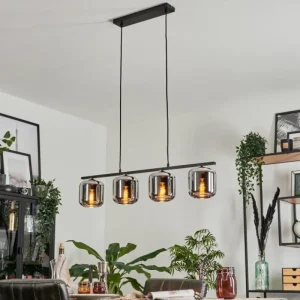 hofstein Suspension Verre 15cm Lauden Fumé, 4 lumières* Lampes Modernes