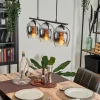 hofstein Suspension Verre 15cm Vevino Chrome, Clair, Fumé, 3 lumières* Lampes Modernes